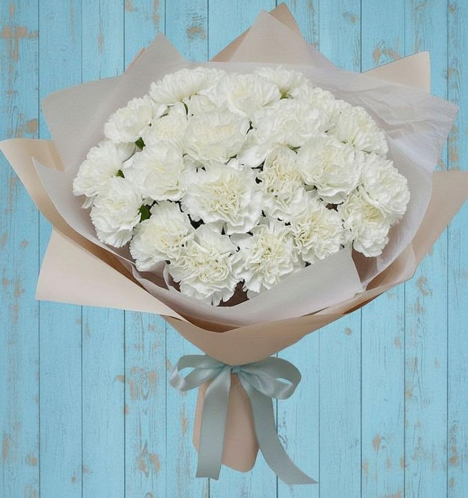 Букет цветов из: Гвоздики в Монетный