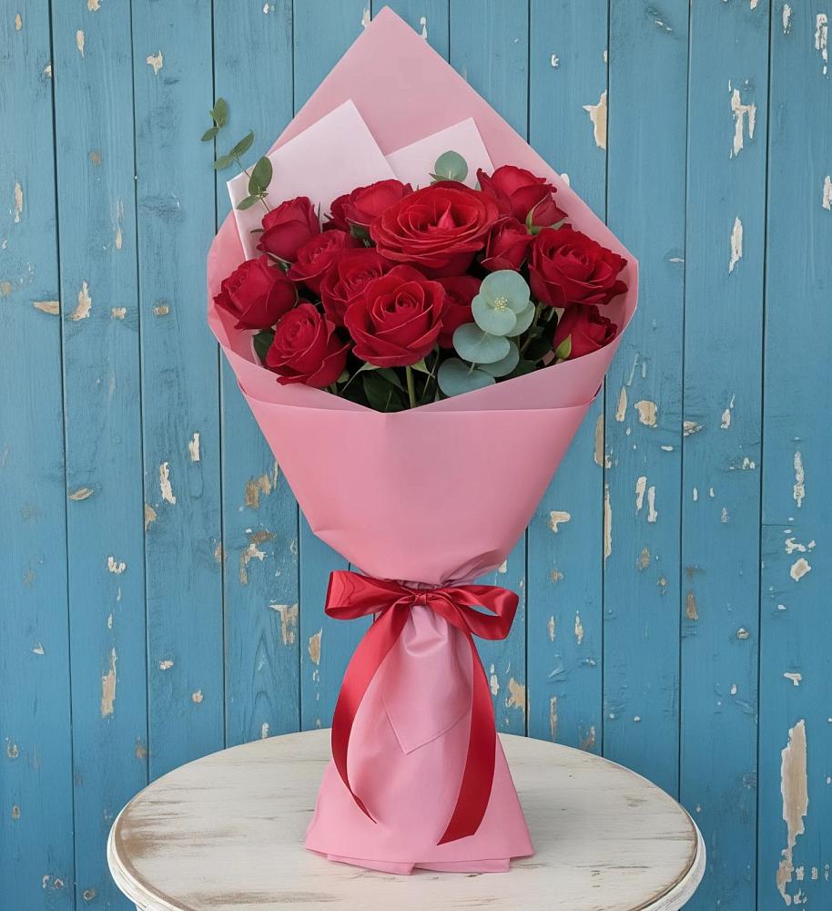 Букет цветов из: Розы в Монетный