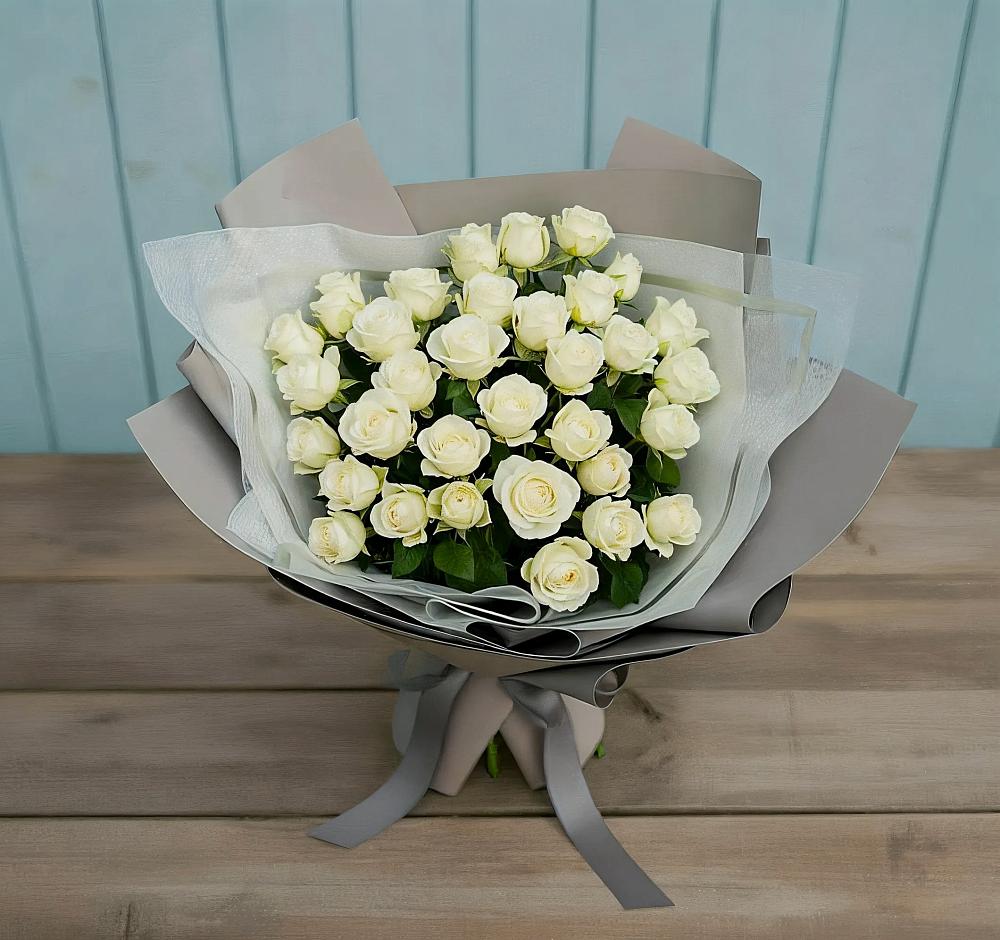 Букет Белоснежная нежность в Монетный