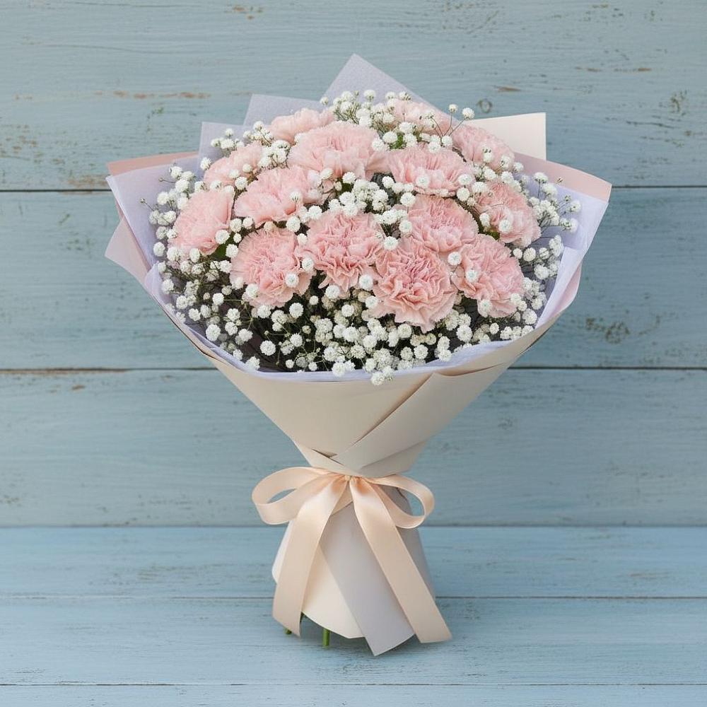 Букет цветов из: Гвоздики в Монетный