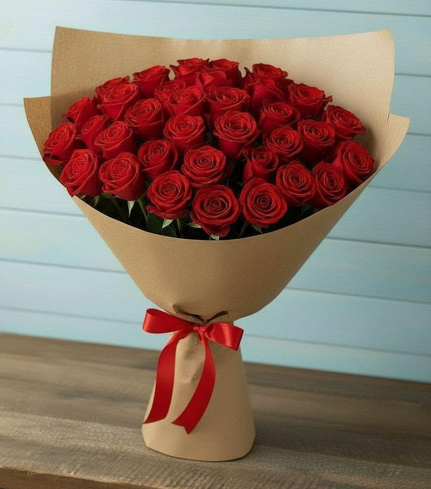 Букет Красные розы Милано в Монетный