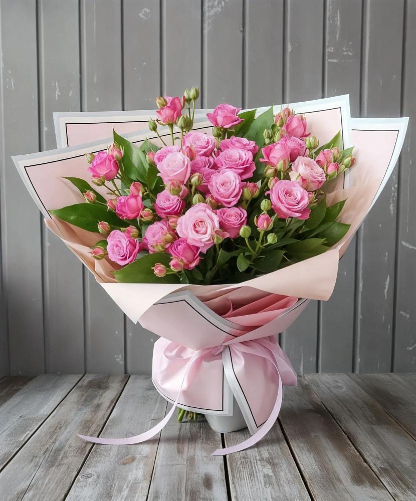 Букет Розовый кустик в Монетный