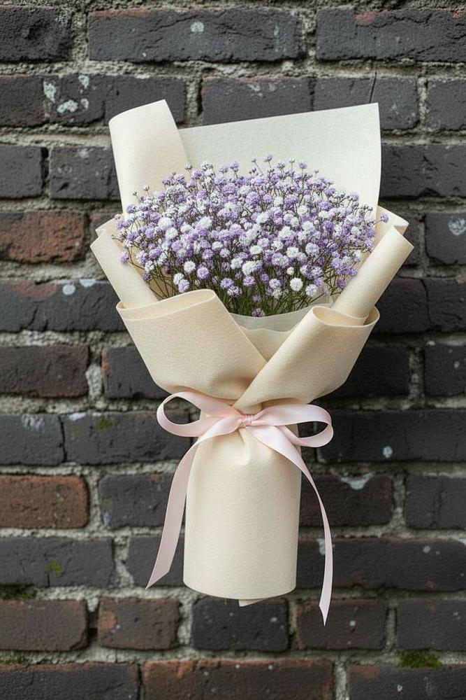 Букет цветов из: Гипсофила в Монетный