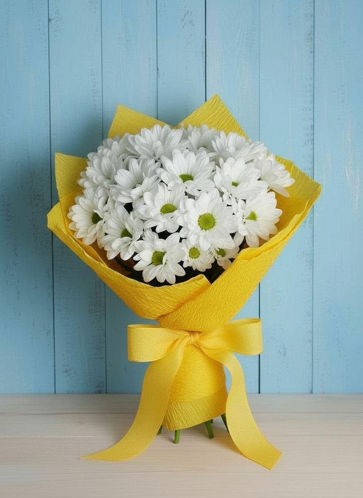 Букет цветов из: Хризантемы в Монетный