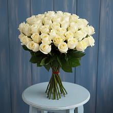 Букет 51 Белая роза Эдлесс Лав в Монетный