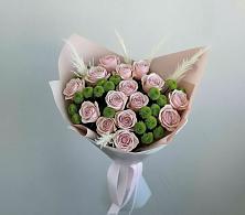 Букет цветов из:  Розы и Хризантемы в Монетный