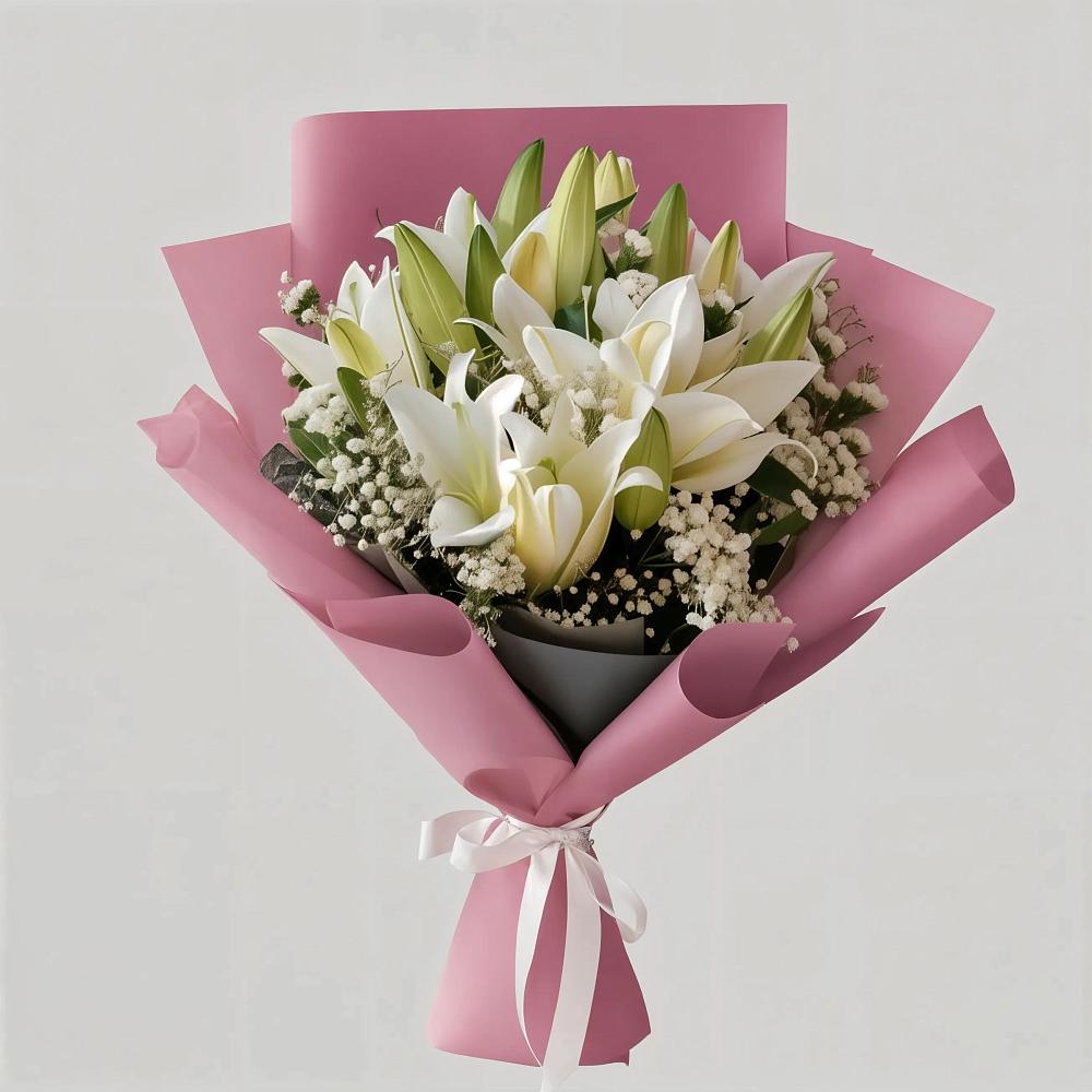 Букет цветов из: Лилии в Монетный