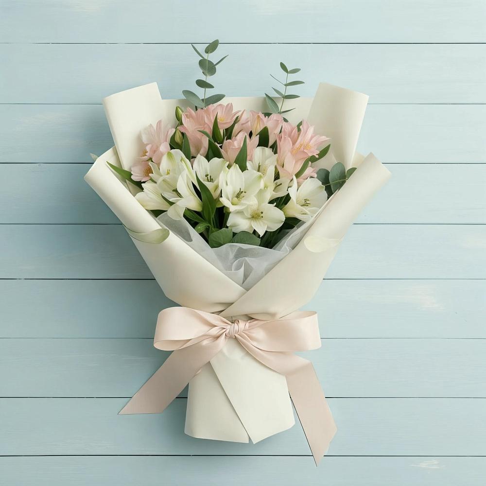 Букет цветов из: Альстромерии в Монетный