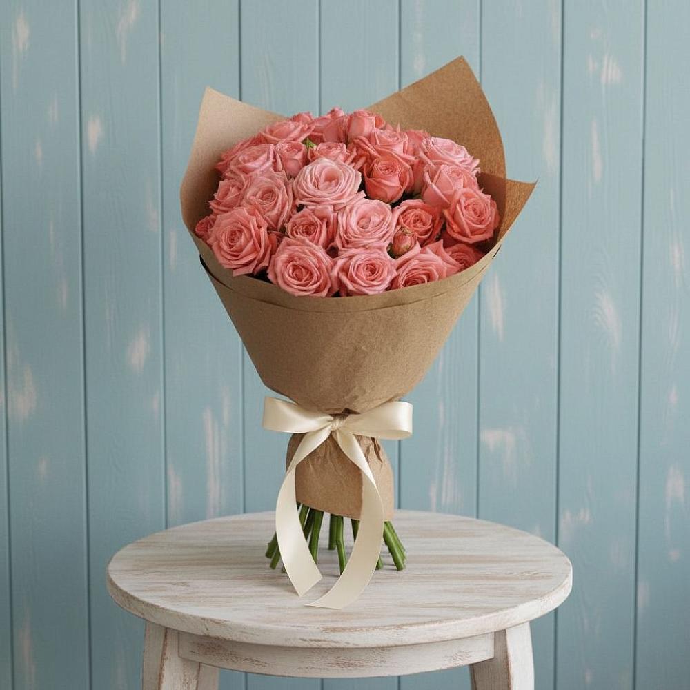 Букет цветов из: Розы в Монетный