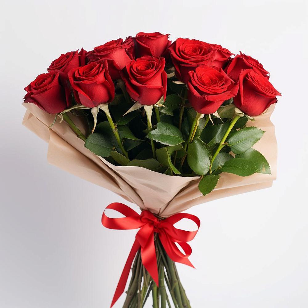 Букет 11 Красных роз Эдлесс Лав в Монетный