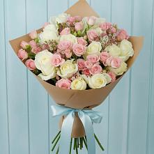 Букет цветов из:  Розы в Монетный